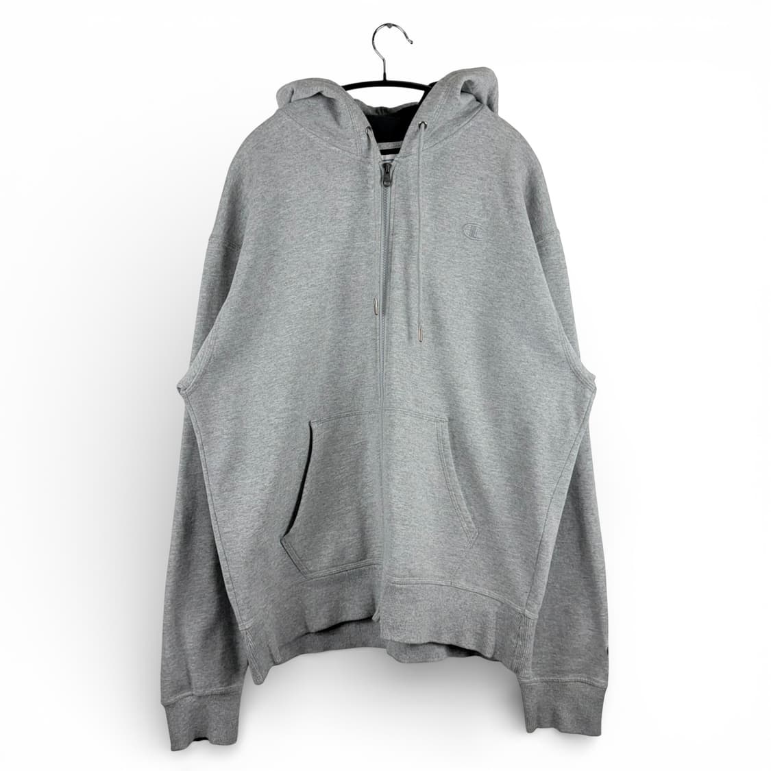 (2XL) 챔피온 자수로고 후드집업 그레이 상품이미지1