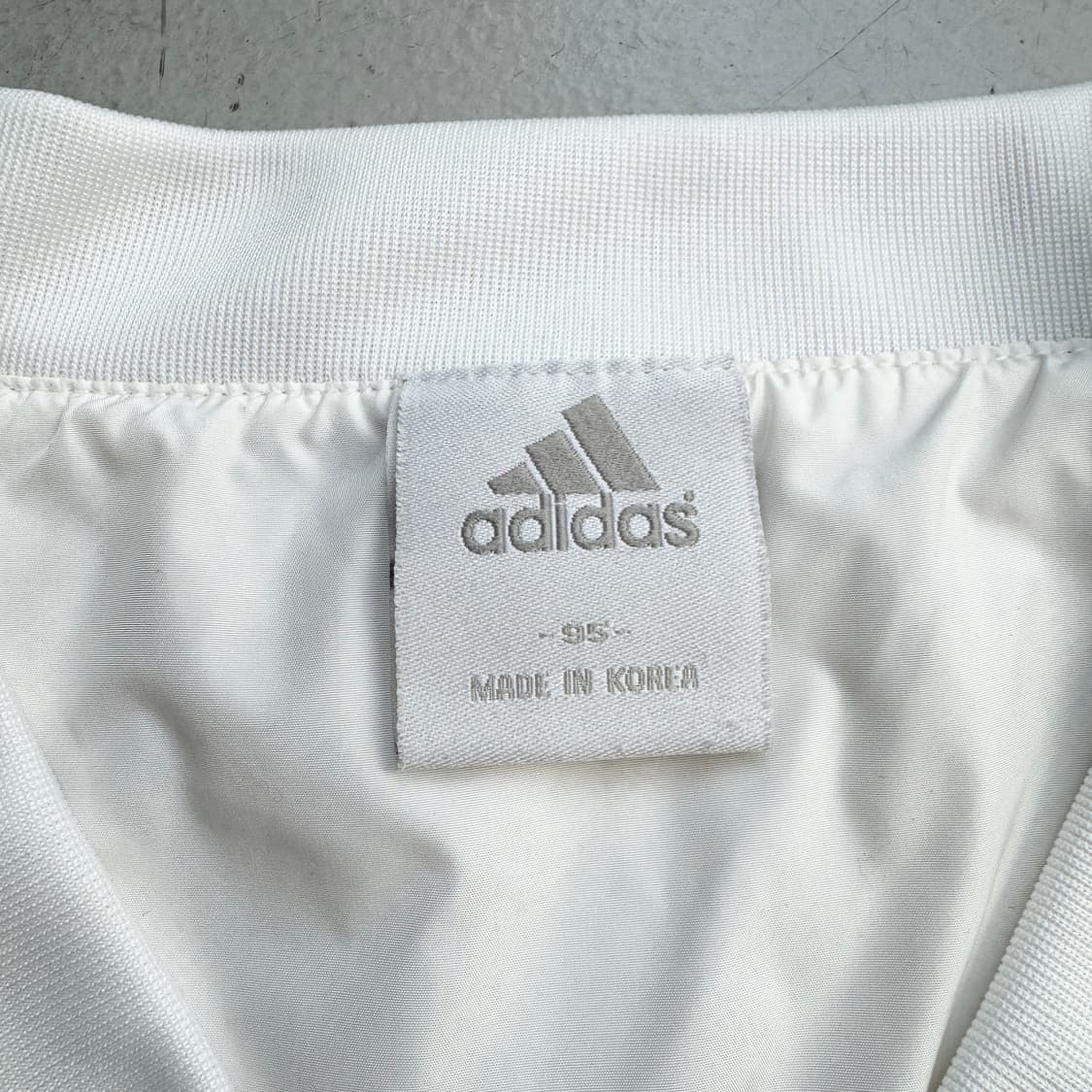 아디다스 00s 흰실 화이트 실버 빅로고 웜업 바람막이 상품이미지5