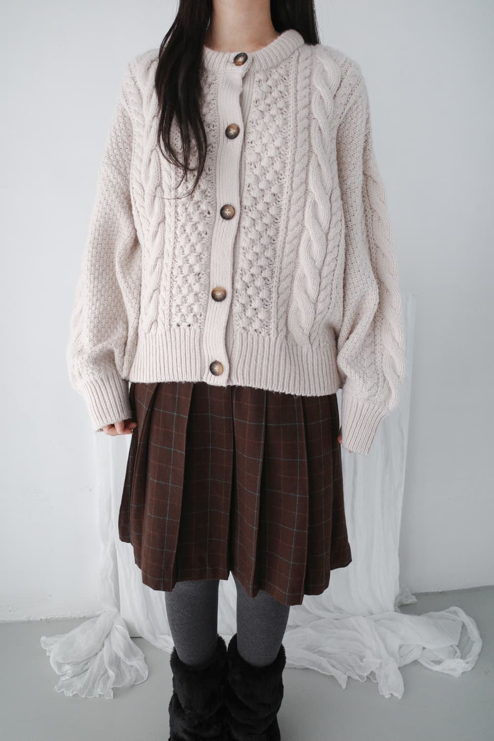 check pleats skirt  상품이미지4