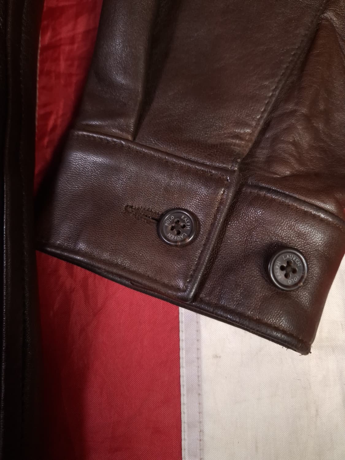 오리지날 랄프로렌폴로 리얼레더 브라운 자켓 상품이미지4