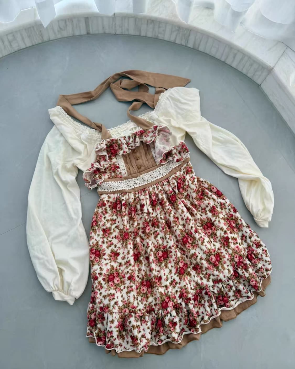 리즈리사 히메카지 라떼갸루 핀터깔 원피스 상품이미지1