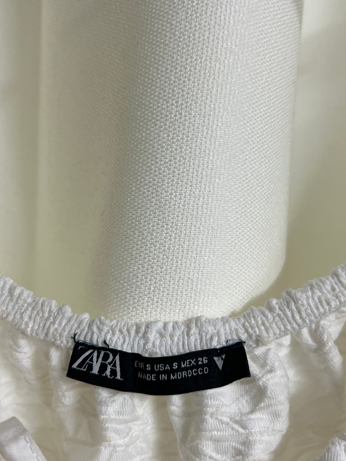 ZARA 화이트 크롭 블라우스 S 상품이미지2