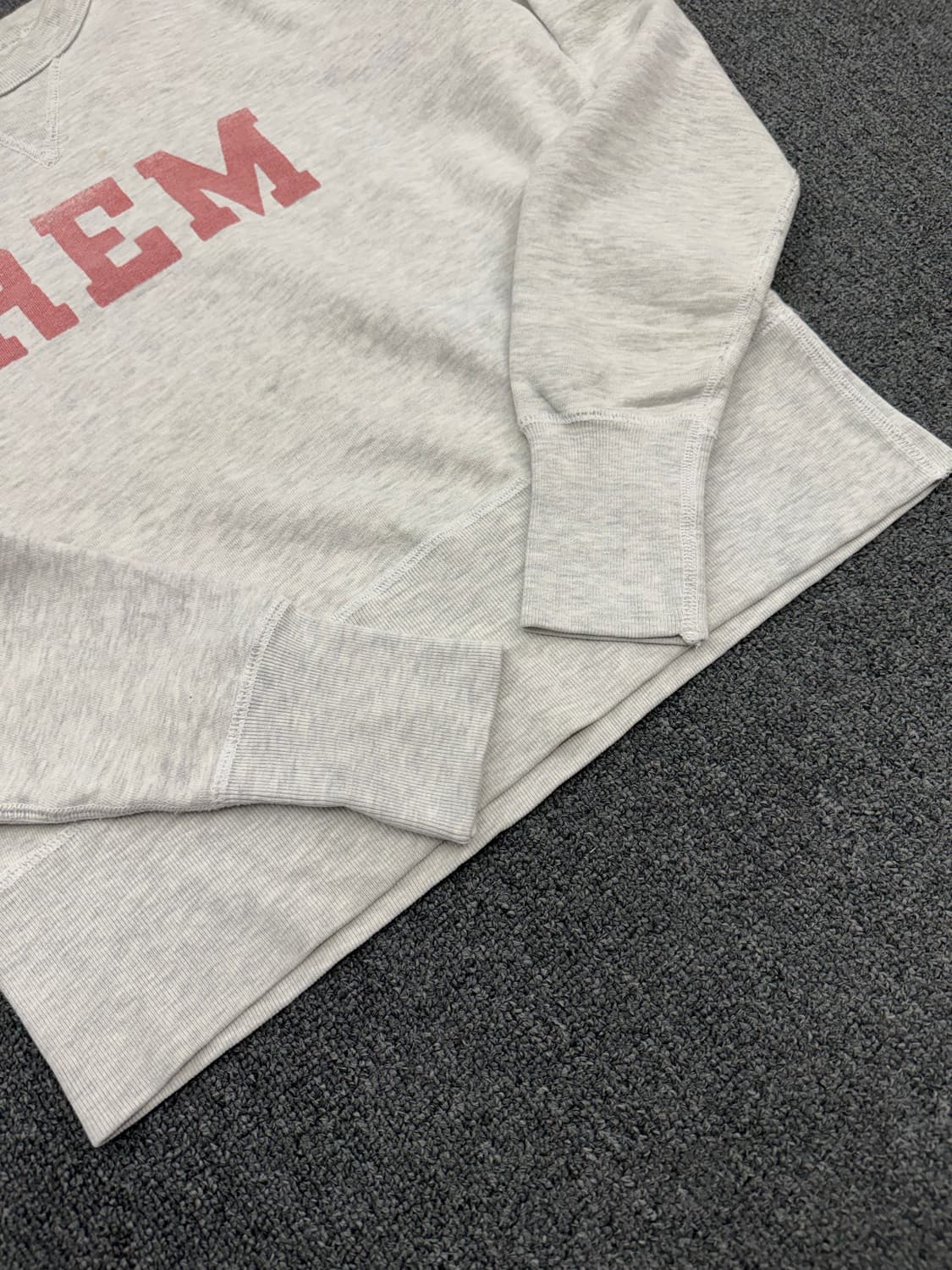 L)레미니센스 빈티지 REM프린팅 그레이 스웻셔츠 상품이미지5