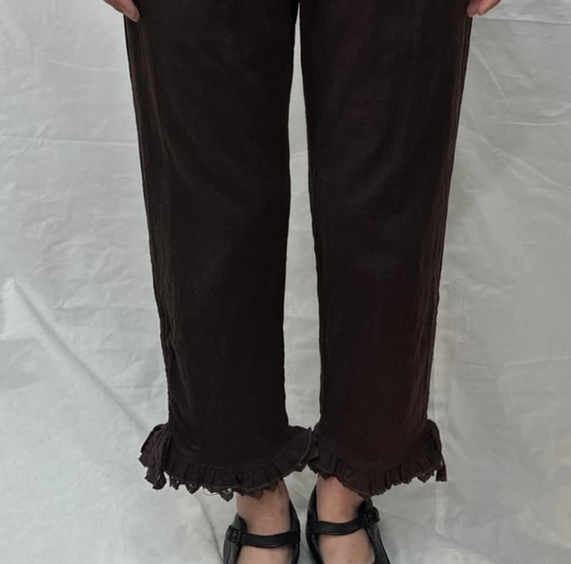 axes femme 프릴 밴딩 바지 상품이미지8