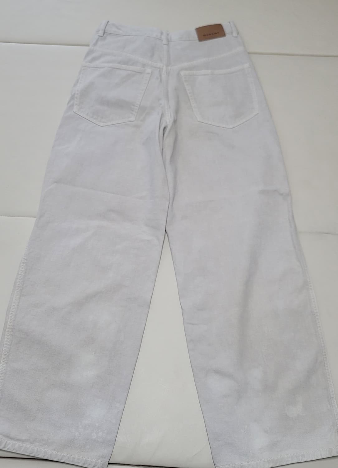 25fw 이자벨마랑 크림 데님워싱 와이드 팬츠 상품이미지2