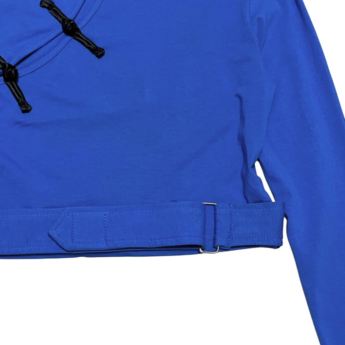 China Buckle Detail Cropped Top_Blue 상품이미지3