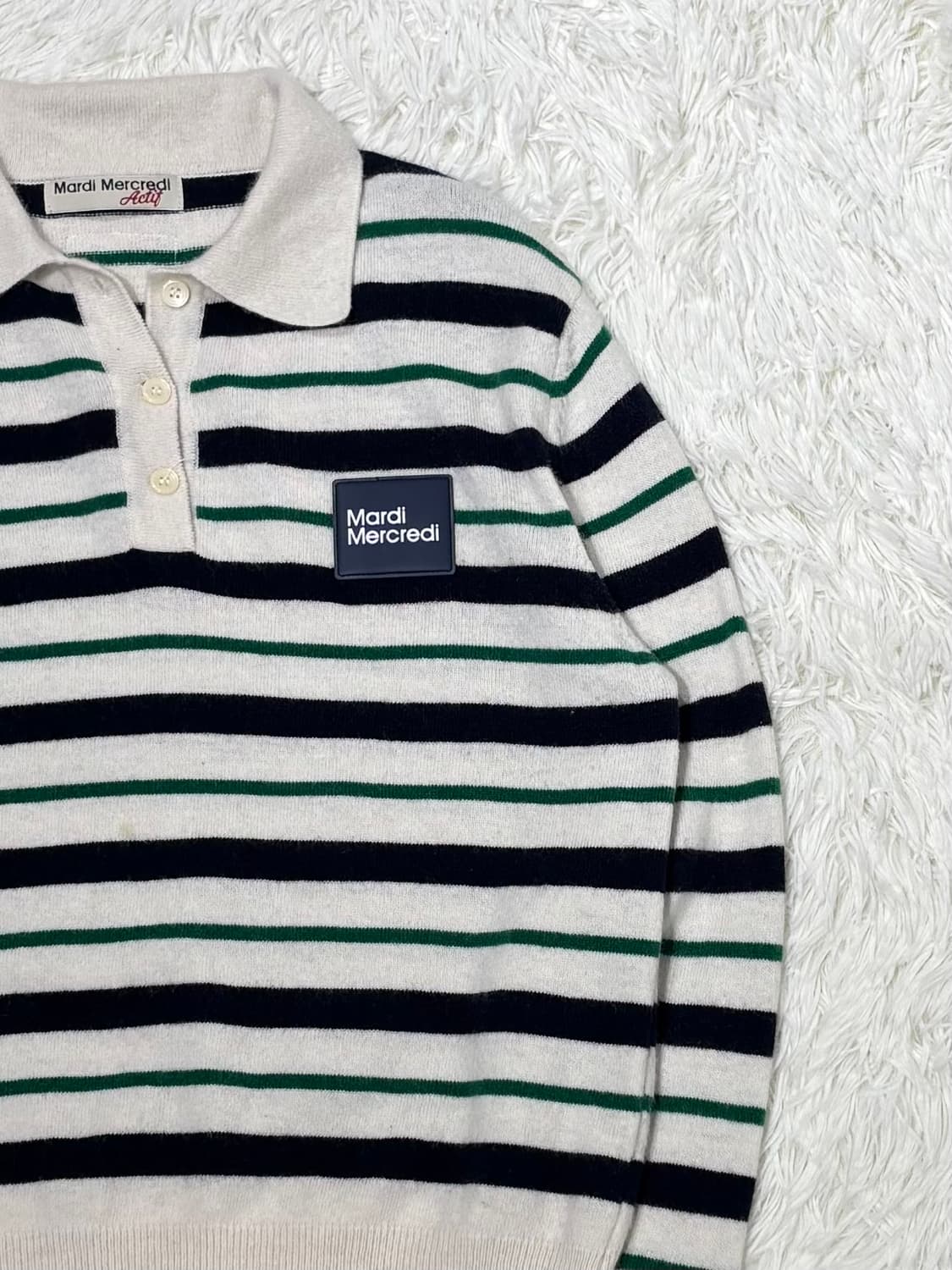 마르디 스트라이프 카라 니트 상품이미지5
