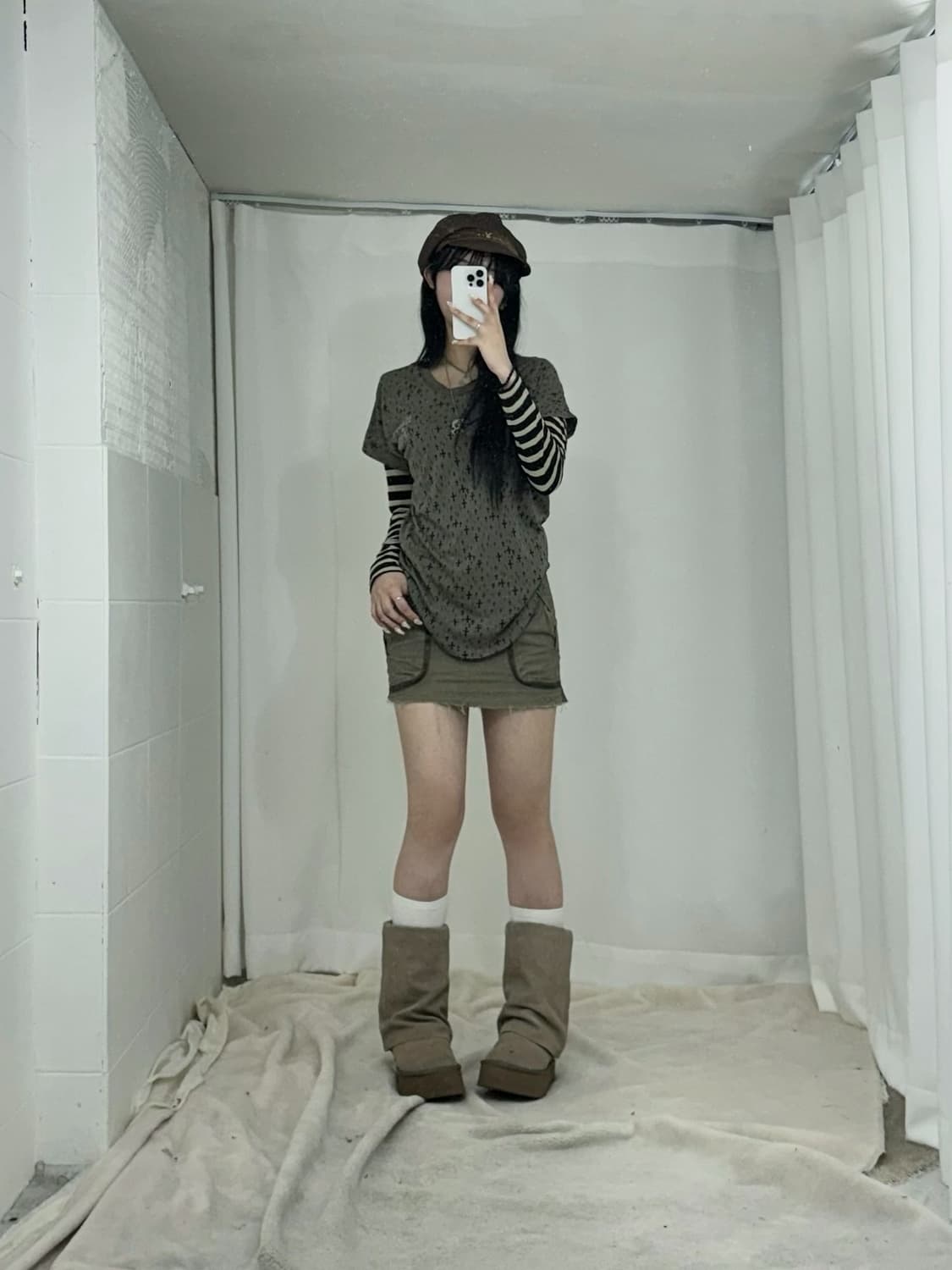 카키브라운 데일리 와투케 코디세트  상품이미지3