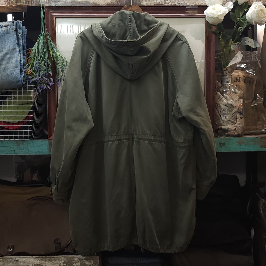 빈티지 프랑스군 m64 밀리터리 모즈파카 올리브 그린 페이딩 108c 상품이미지3