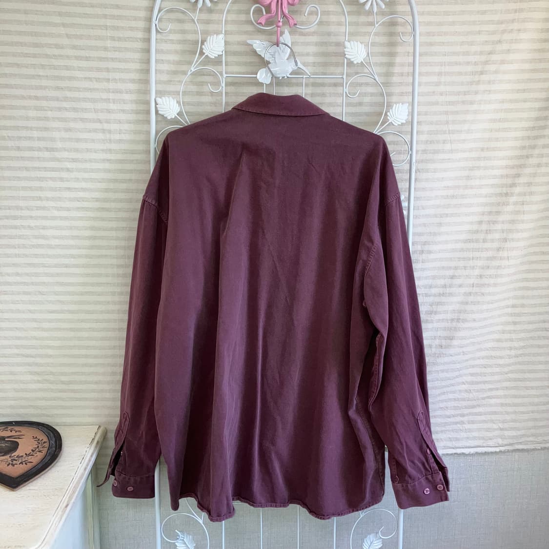 빈티지 피그먼트 긴팔 셔츠 y2k 스트릿 갸루 펑키459  fabric 상품이미지2