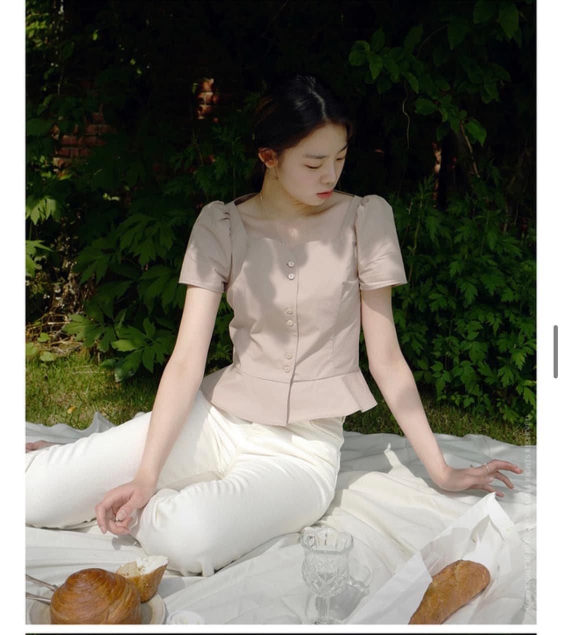 플로움 Summer Rosy 블라우스 베이지 상품이미지1