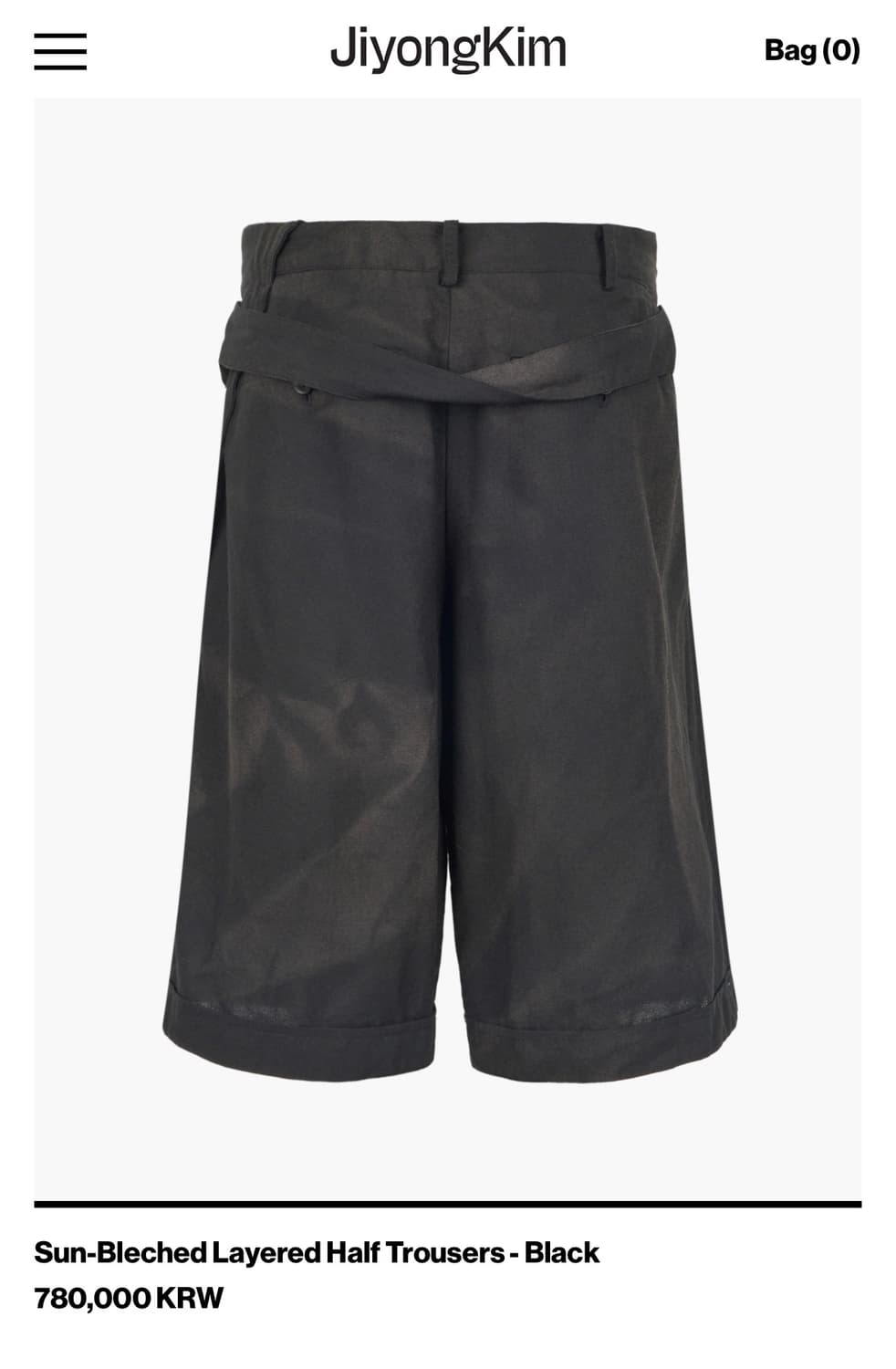 지용킴 Sun-Bleached Layered Half Trousers 상품이미지2