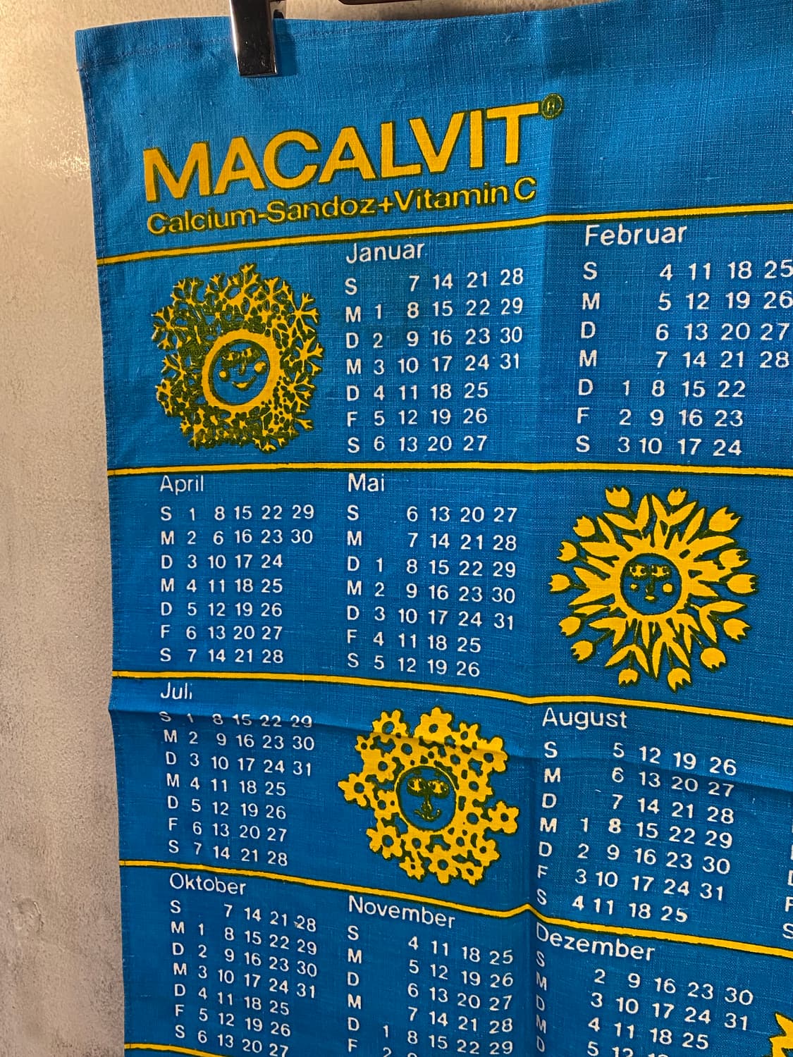 ☕️유럽 티타월 캘린더패브릭 상품이미지5