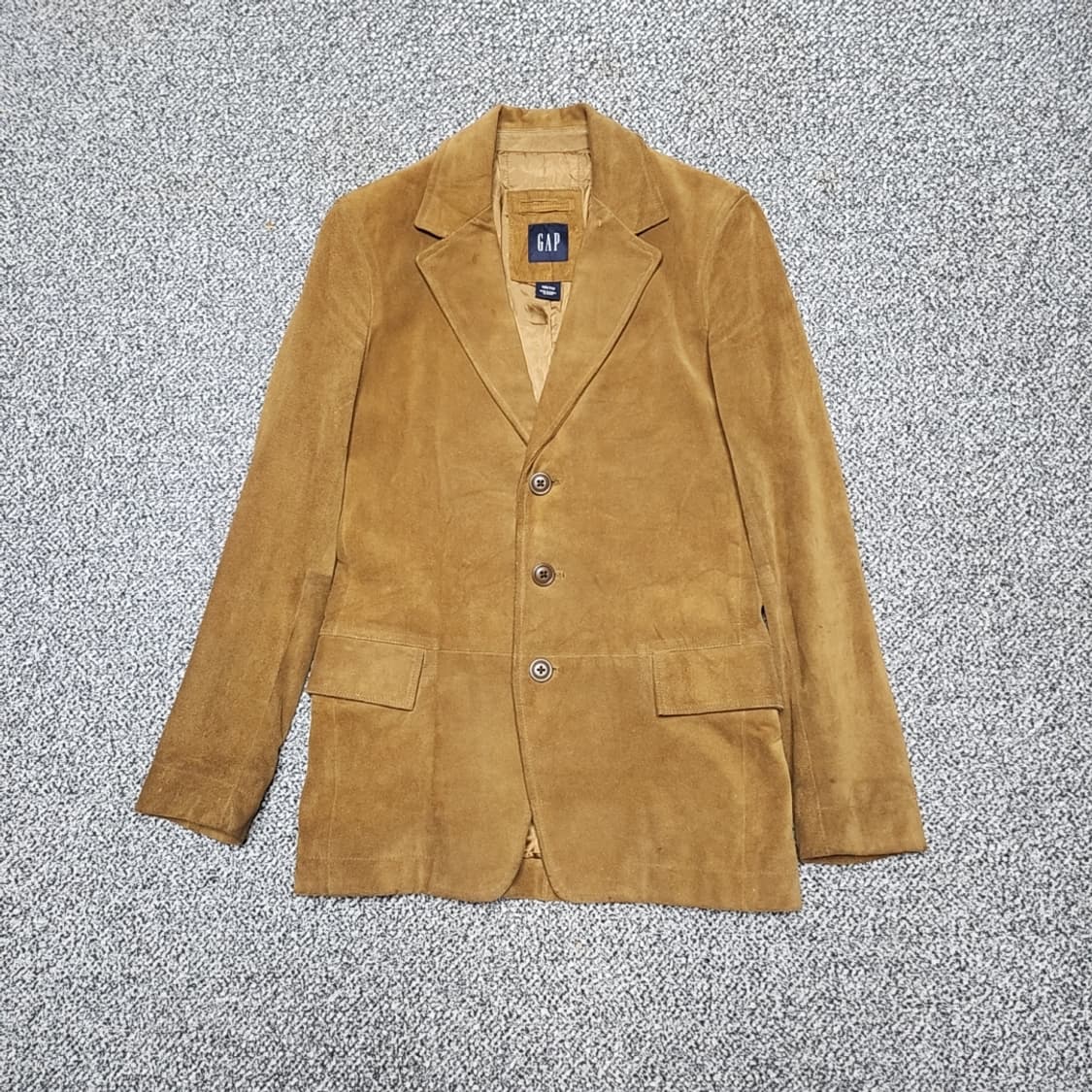 [XXS] Gap 갭 브라운 스웨이드 송아지 가죽 자켓 상품이미지1