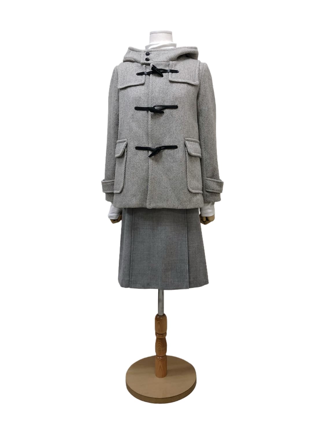 회색 더플 떡볶이 코트 상품이미지2