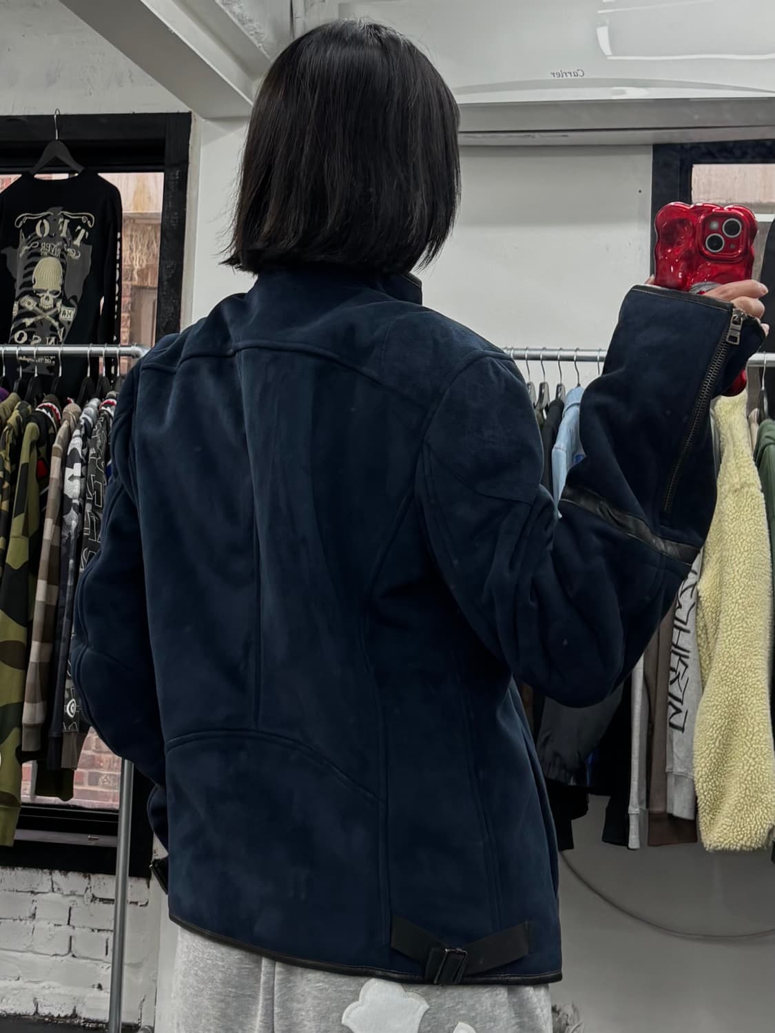 아르마니 익스체인지 스웨이드 레더 자켓 상품이미지5