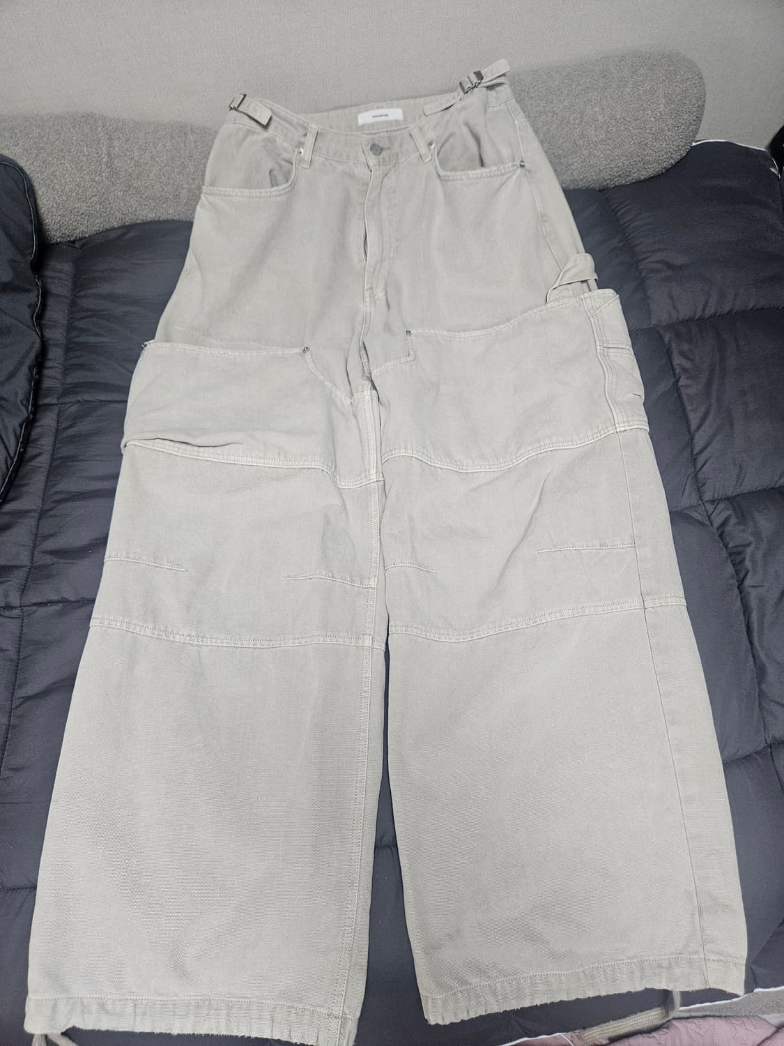 논노드 더블니 베이지 팬츠 2 상품이미지1