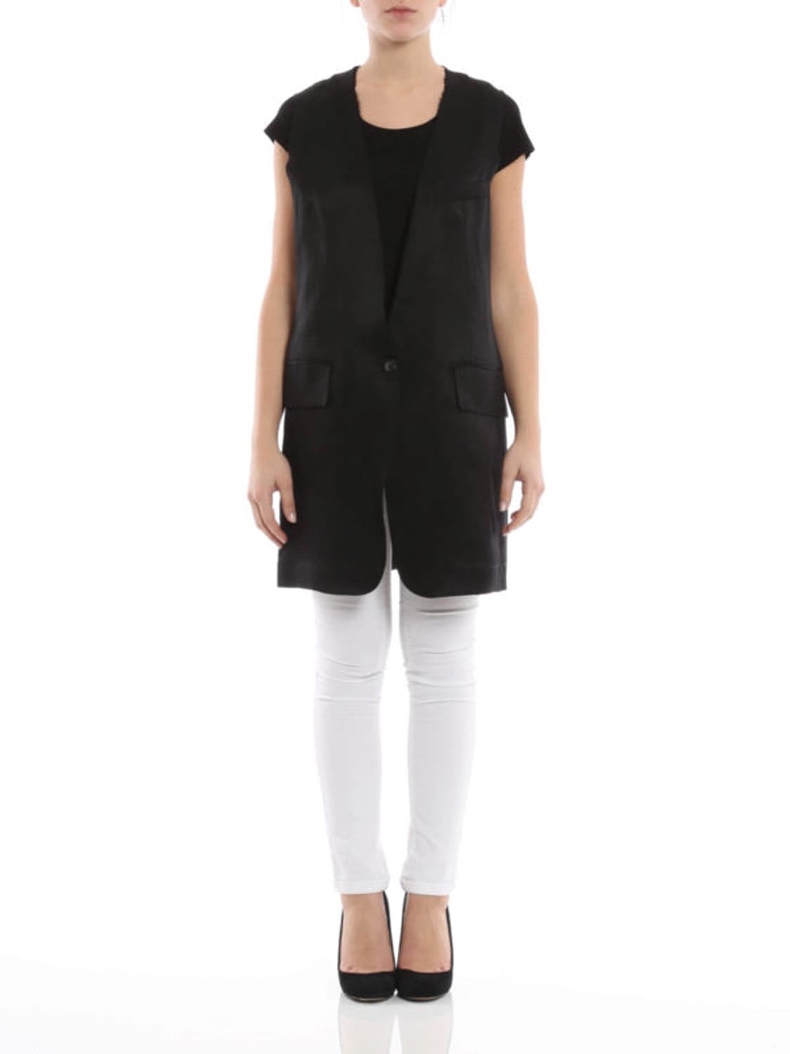 MM6 로우 컷 슬리브리스 숏 코트 상품이미지2