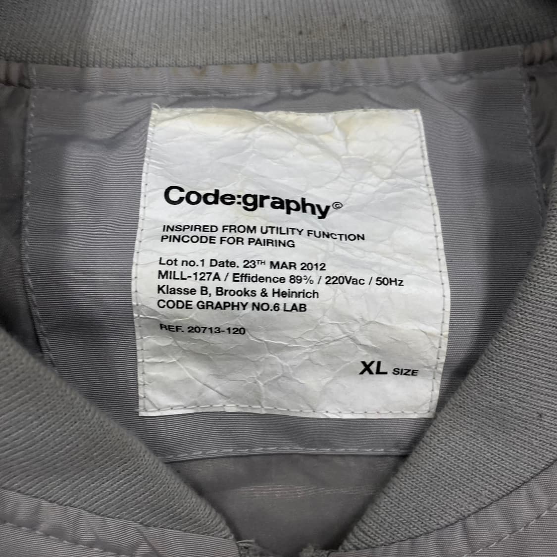 코드그라피 그레이 컬러 2way MA-1 항공 점퍼 상품이미지2