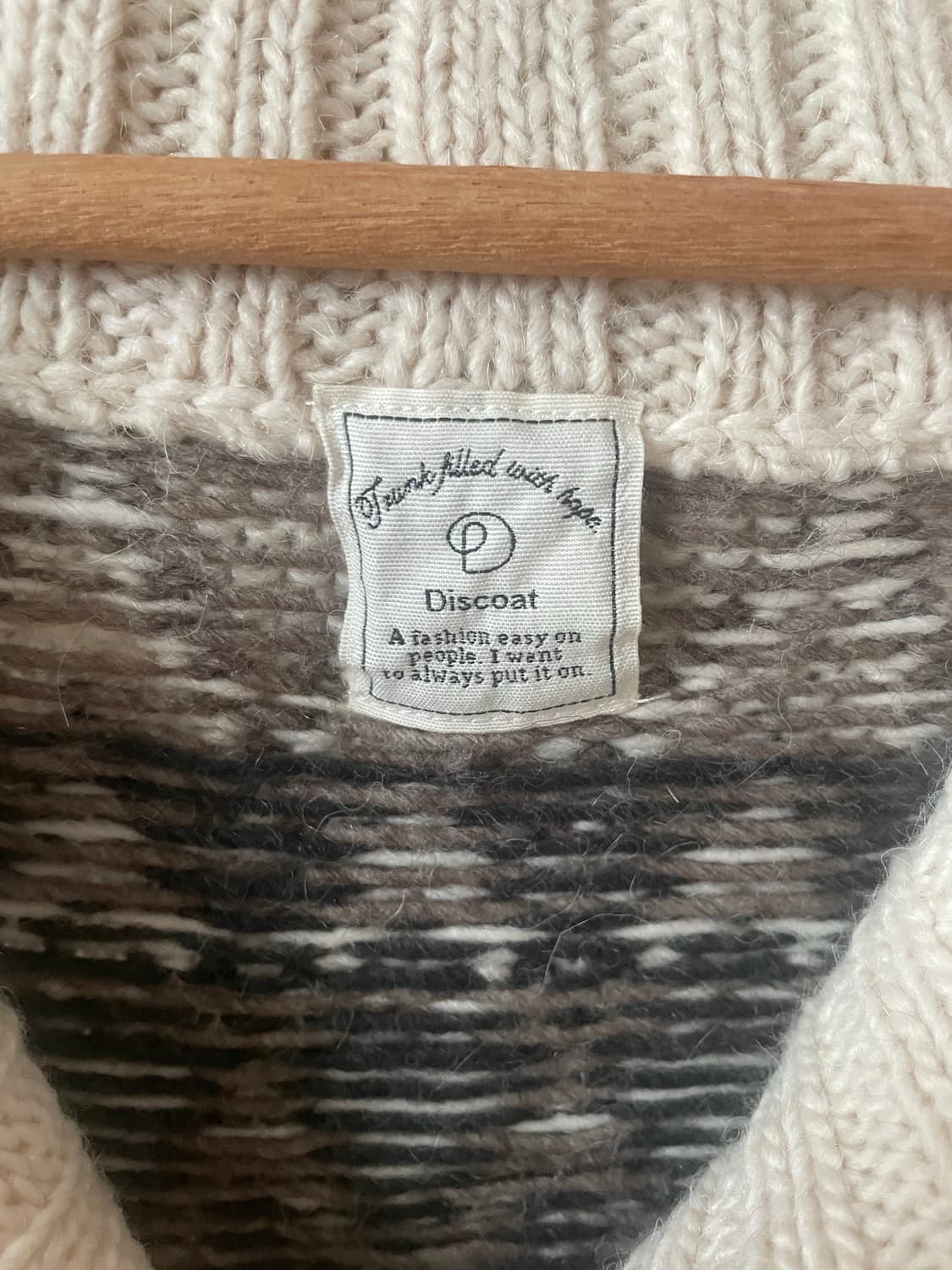 모리걸 빈티지 노르딕 알파카 가디건 🤍 상품이미지3