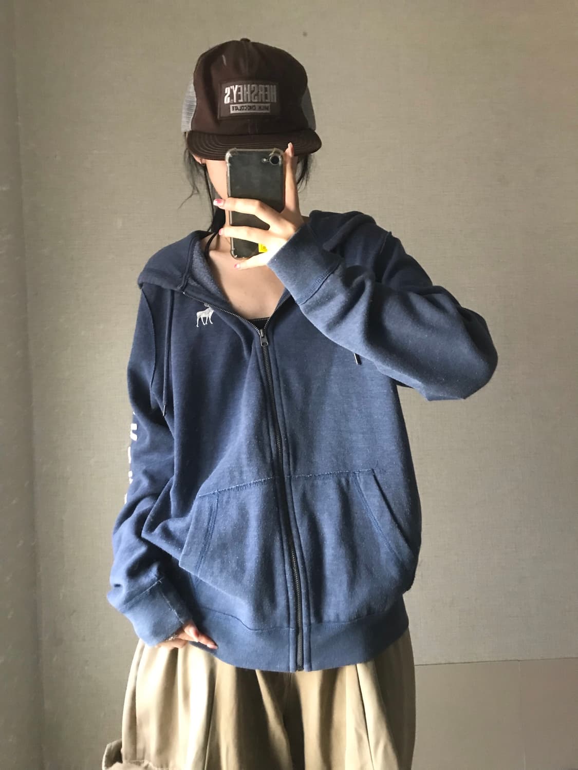 아베크롬비 네이비 후드집업 상품이미지4