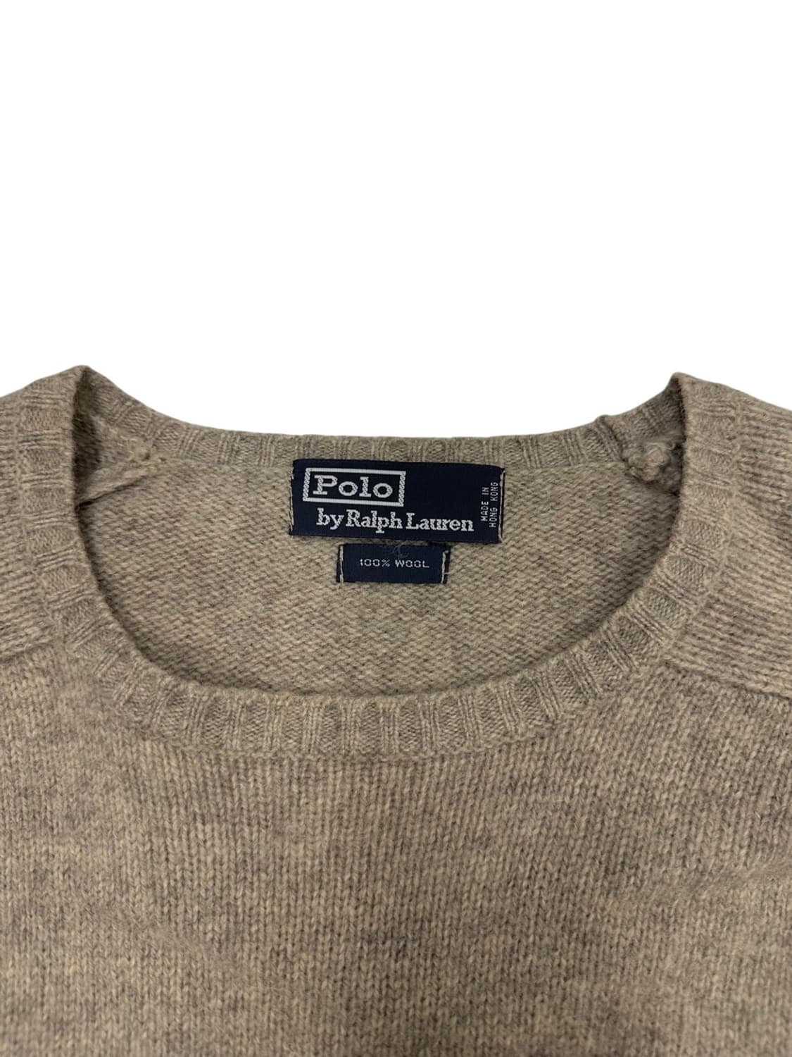 90s 폴로 울 니트 베이지 (M) 상품이미지4