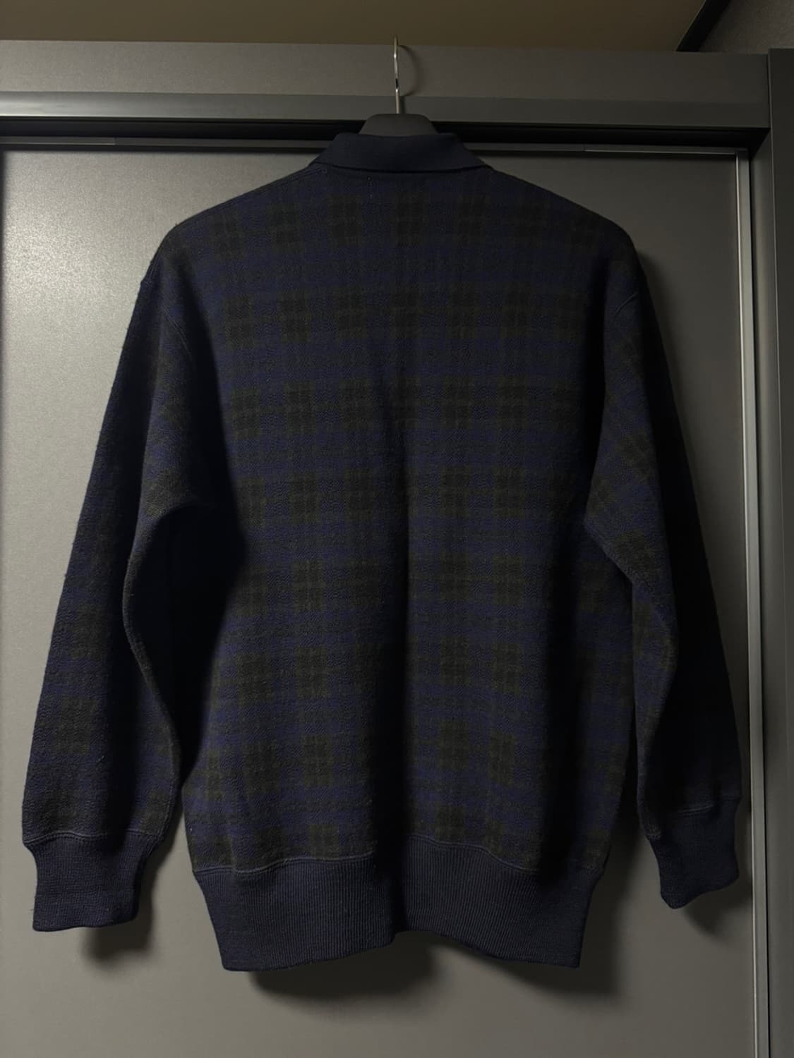 꼼데가르송 옴므 아카이브 체크 카라티 다크네이비 (100) 상품이미지2