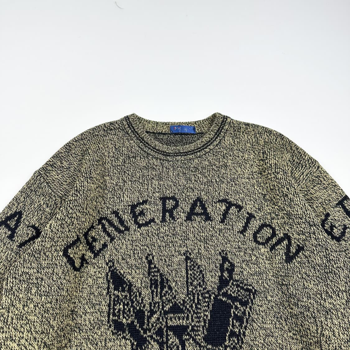 VTG 빈티지 패턴 크루넥 니트 (L) 상품이미지1