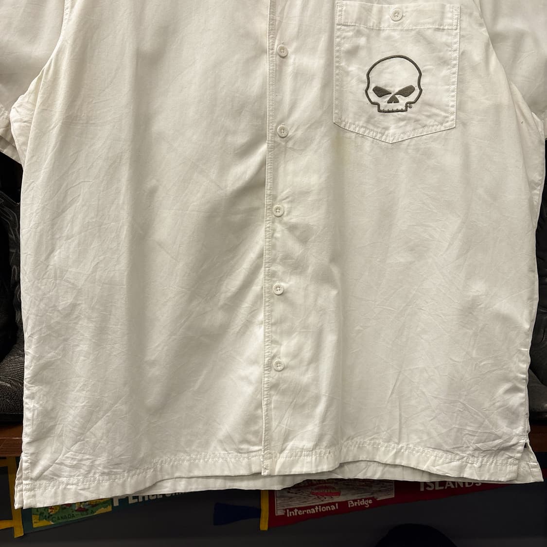 할리데이비슨 실버틱 윌리.G스컬 엠브로이드 반팔셔츠 N1245 상품이미지4