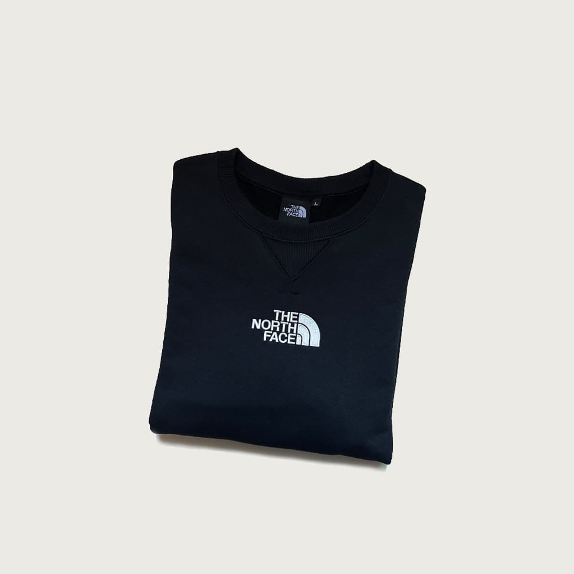 [L] 노스페이스 자수 로고 맨투맨 스웻셔츠 상품이미지1