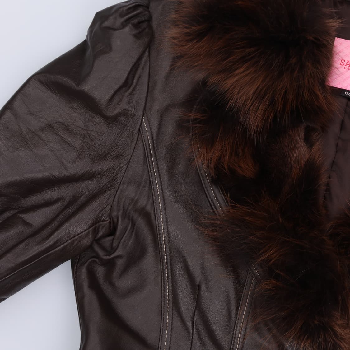 66 사라 양가죽여우털 레더자켓 0311H1 상품이미지4