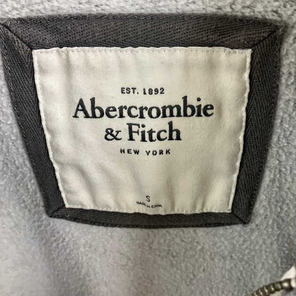 아베크롬비 올드스쿨 그레이 후드집업 S 상품이미지3