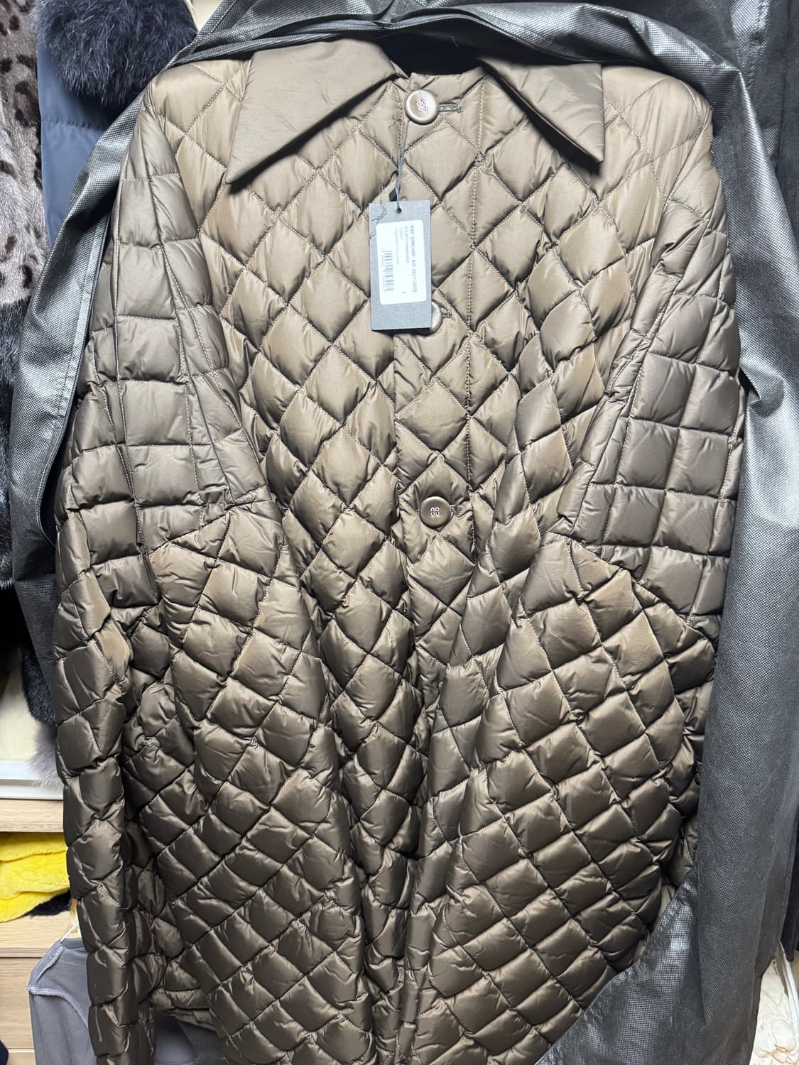 라프시몬스 오버사이즈 퀄팅자켓 브라운  상품이미지1