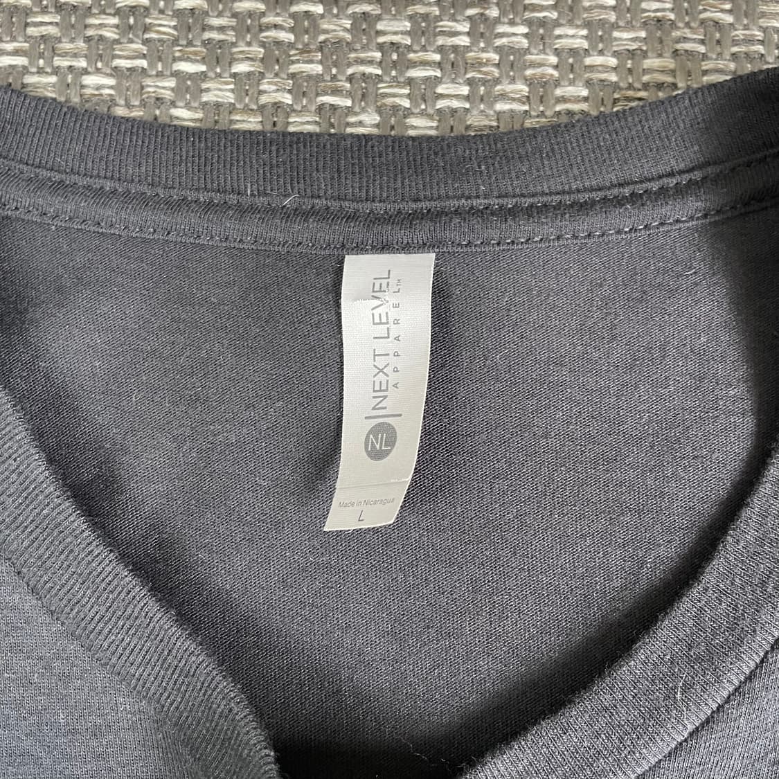  넥스트레벨 블랙 헬멧 백 프린팅 형광 반팔 티셔츠 L 상품이미지4