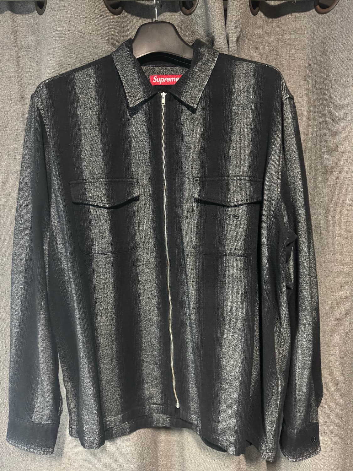 슈프림 플란넬 지퍼 셔츠 xl 상품이미지1