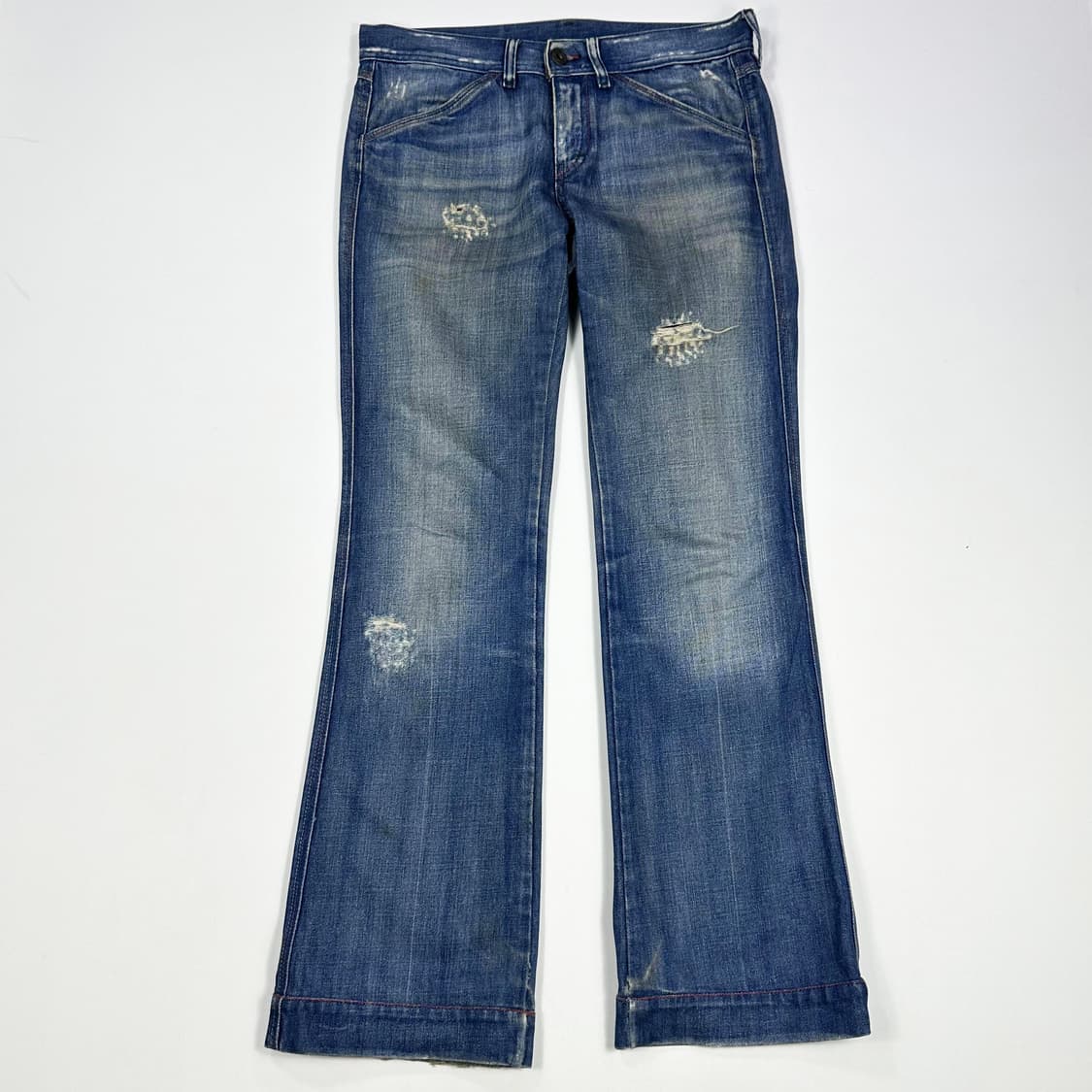 27 DIESEL 디젤 여성 스트레이트 데미지 데님팬츠 상품이미지2