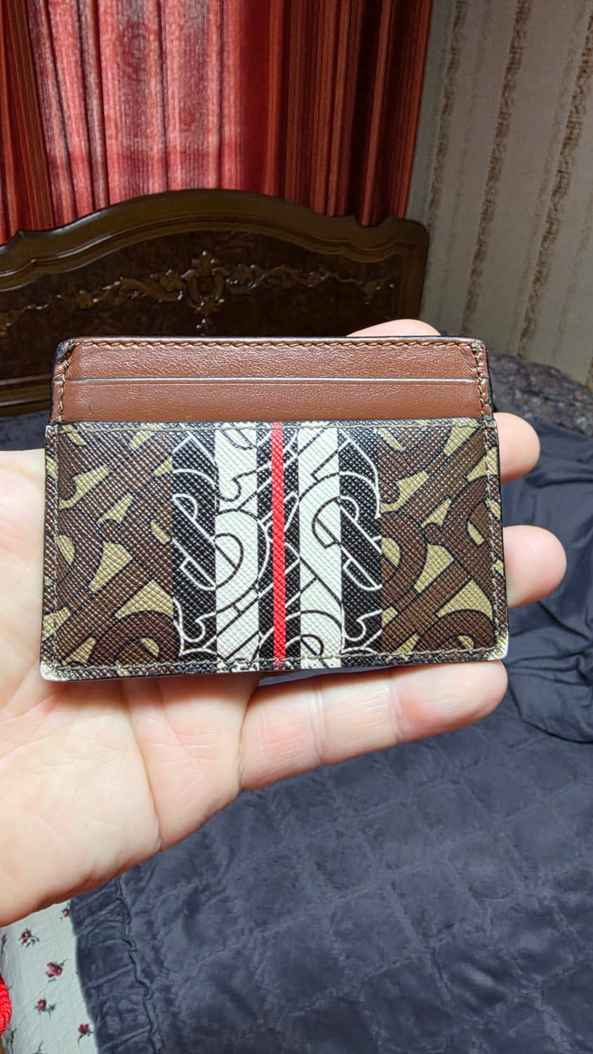 (정품) 버버리 모노그램 스트라이프 E 캔버스/카드지갑/남녀공용/개인 상품이미지3