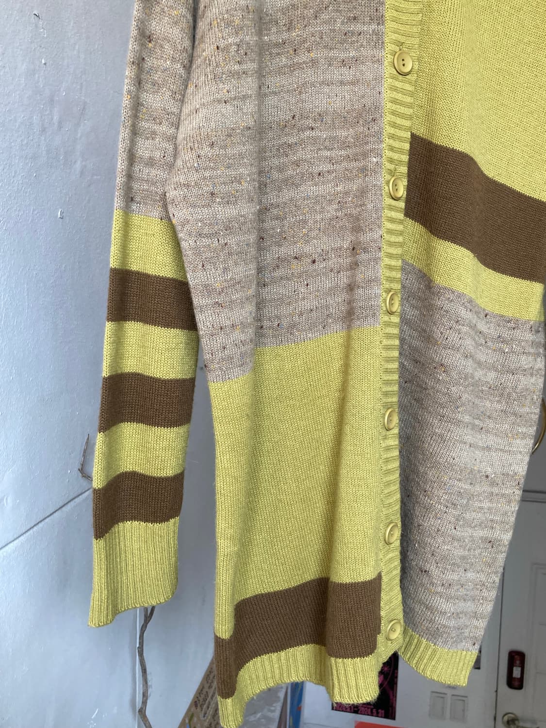 빈티지 그린 스트라이프 가디건 상품이미지3