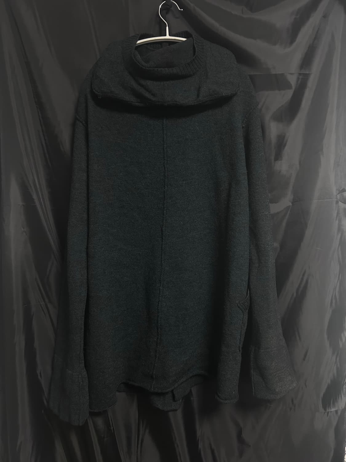 요지야마모토 후드 니트 코트 상품이미지6