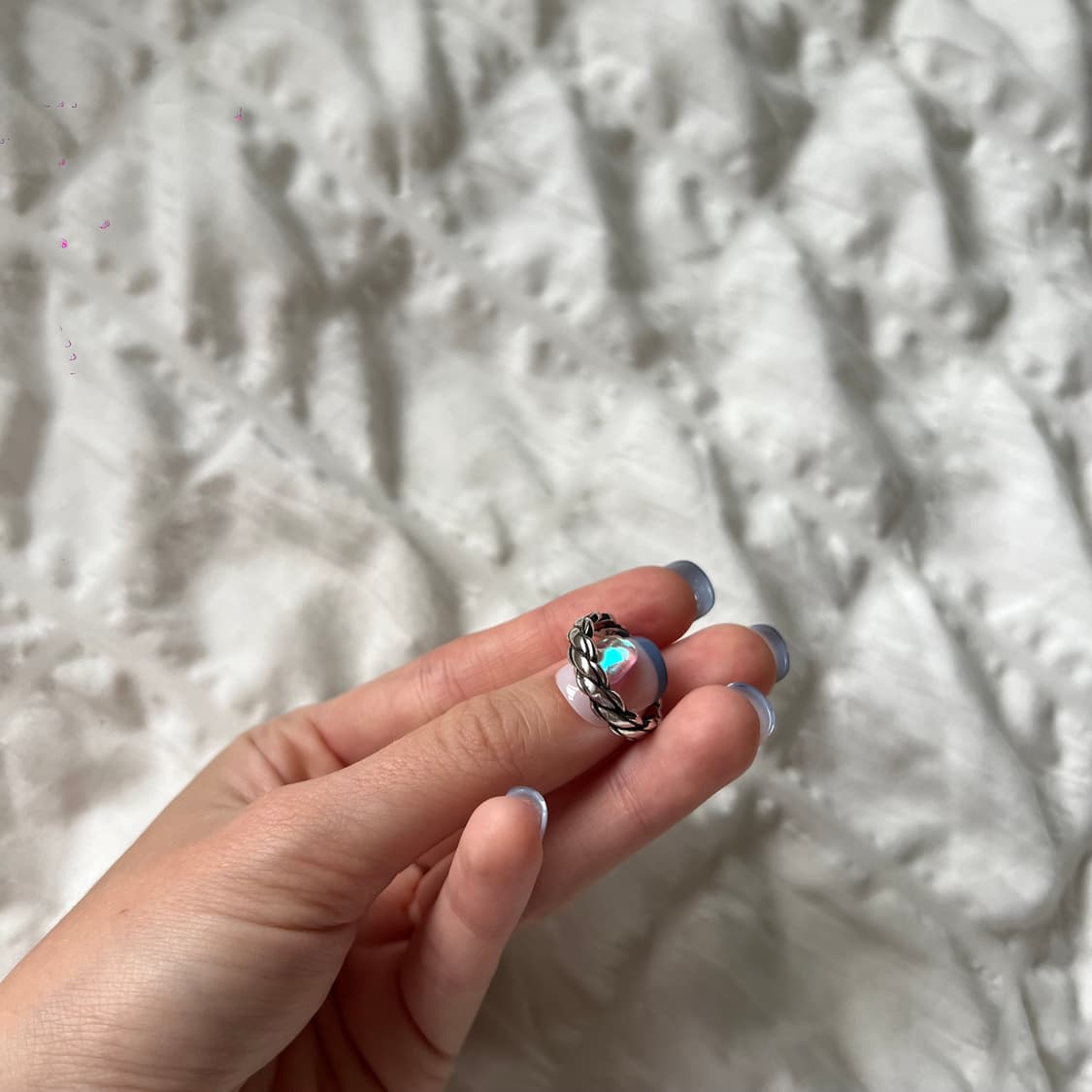 실버 트위스트 체인 반지 상품이미지4