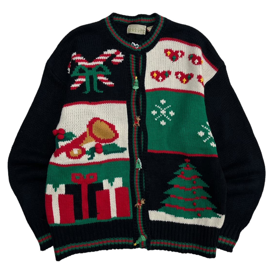 usa 크리스마스 오너먼트 버튼 니트 가디건 M 상품이미지2