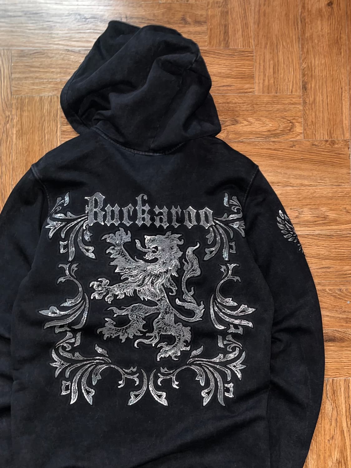 버커루 빈티지 프린팅 후드집업 상품이미지7