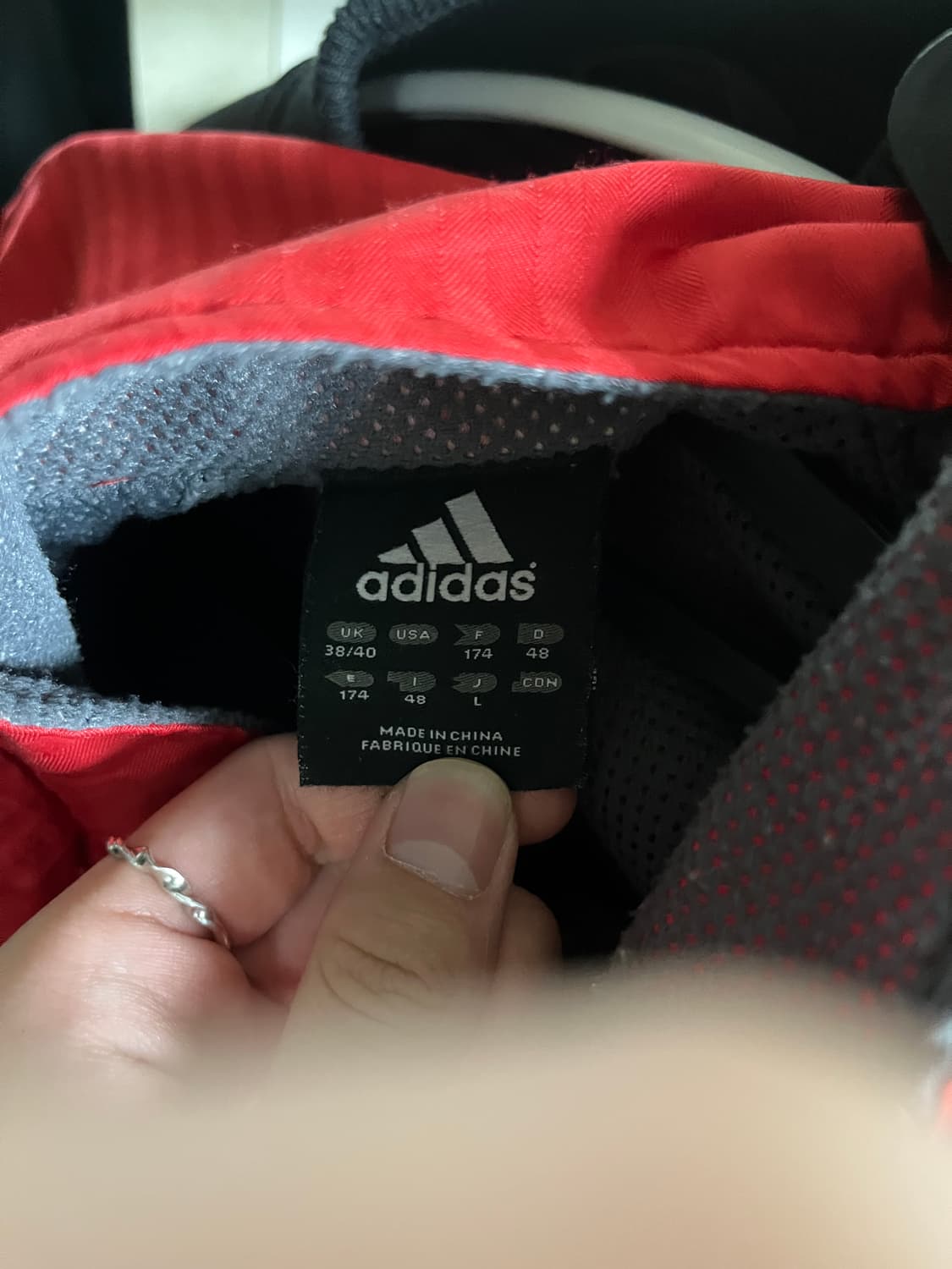 빈티지 아디다스 스포츠 바람막이 집업 레드 상품이미지4