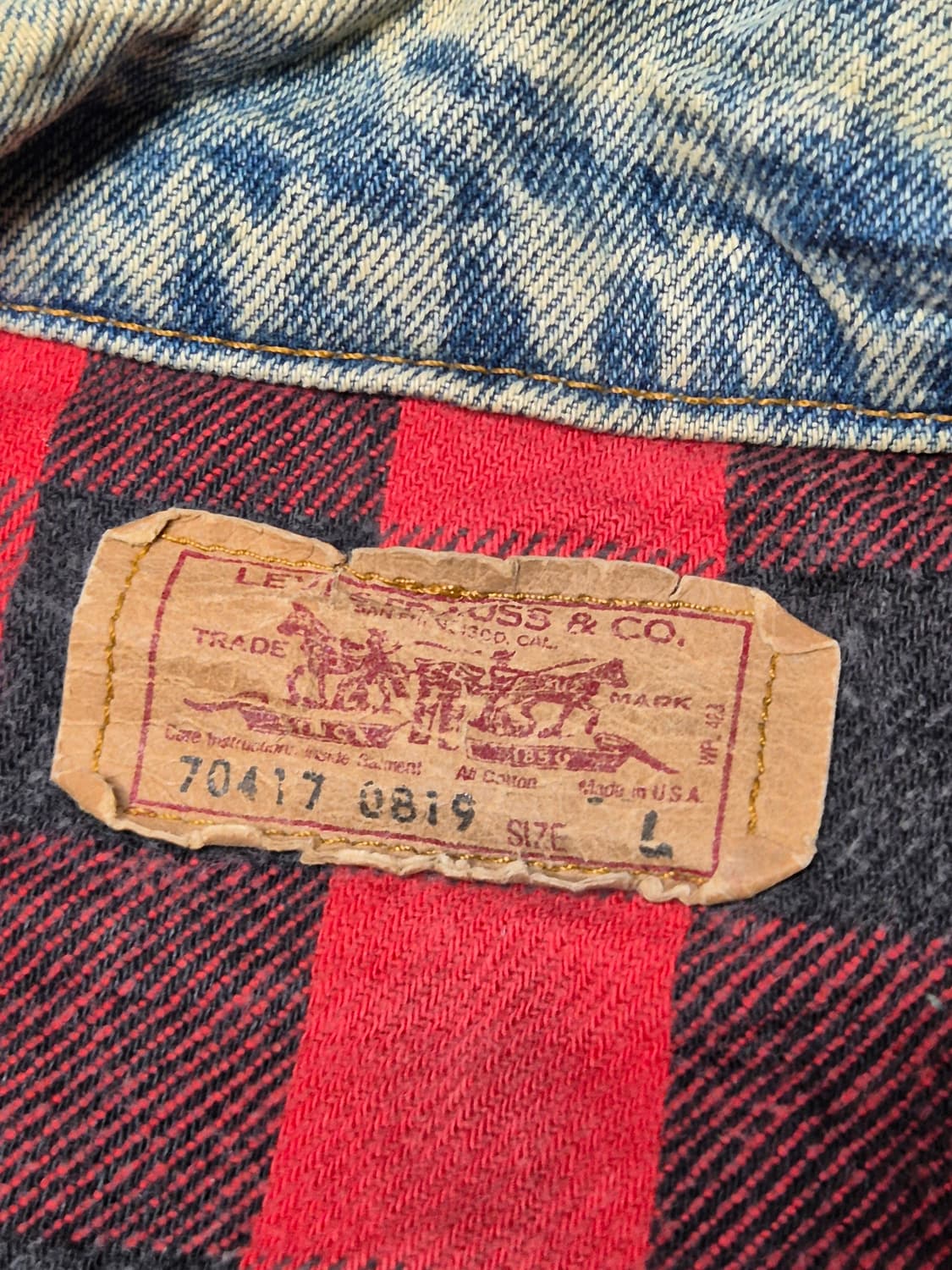 [L]80s US Made 리바이스 블랭킷  -304 상품이미지4