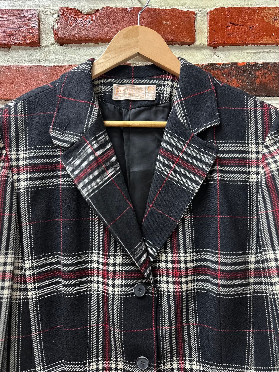 (OS)70-80s 펜들턴 타탄체크 버진울 블레이저 상품이미지2