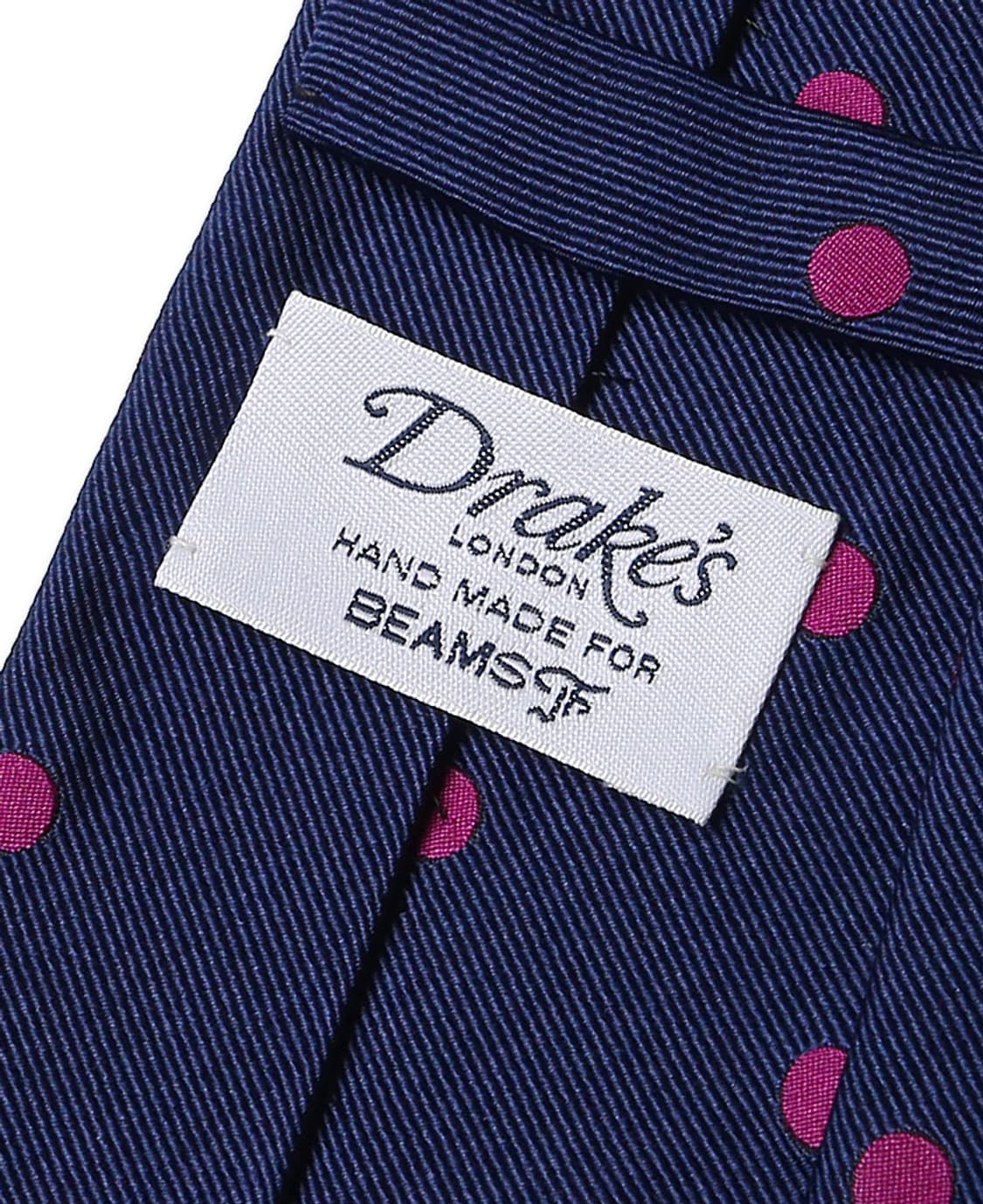 드레익스 [Drake's] 네이비 도트 패턴 핸드메이드 타이 상품이미지4