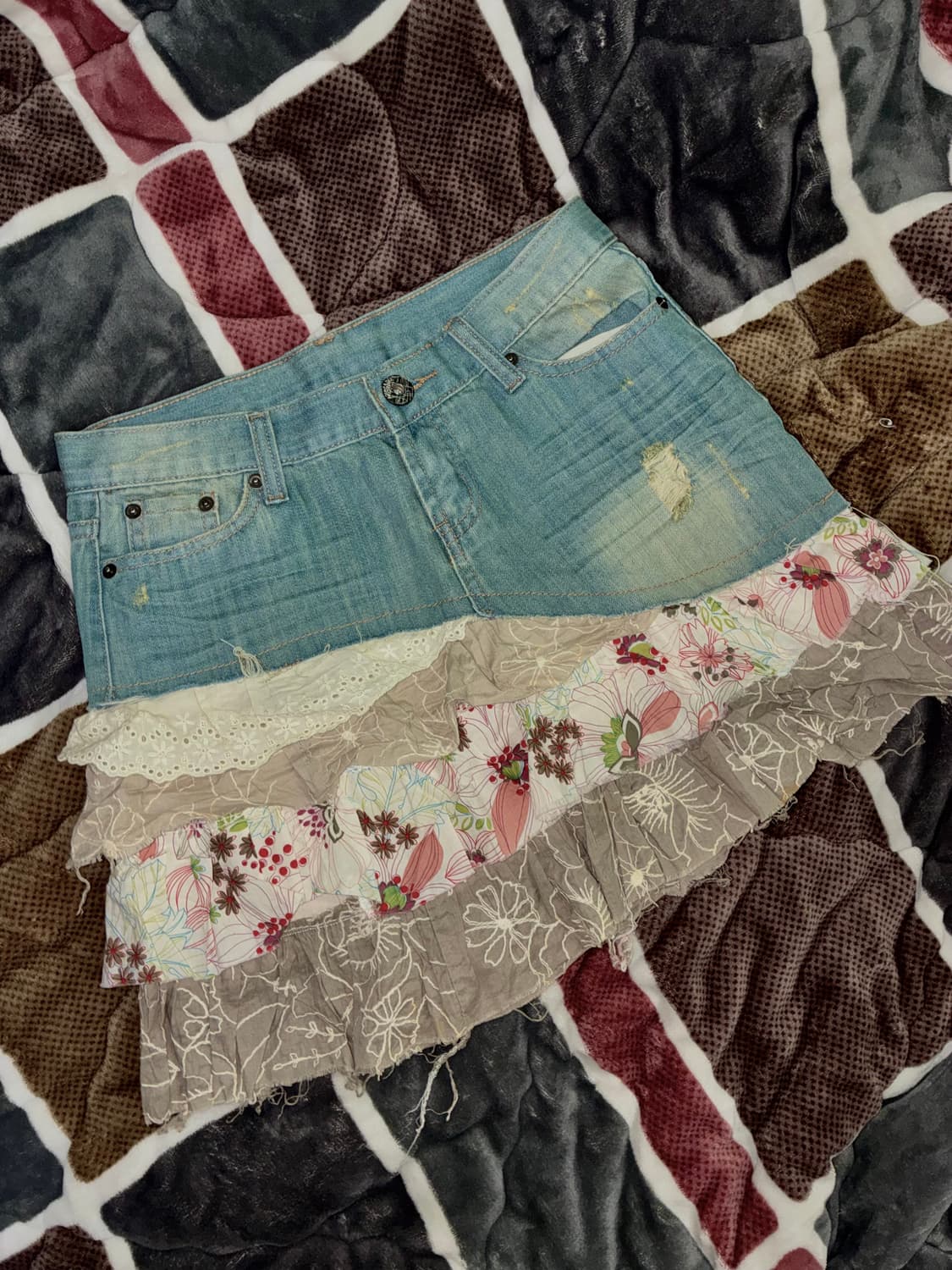 y2k 오네모리 레이스청스커트 상품이미지1