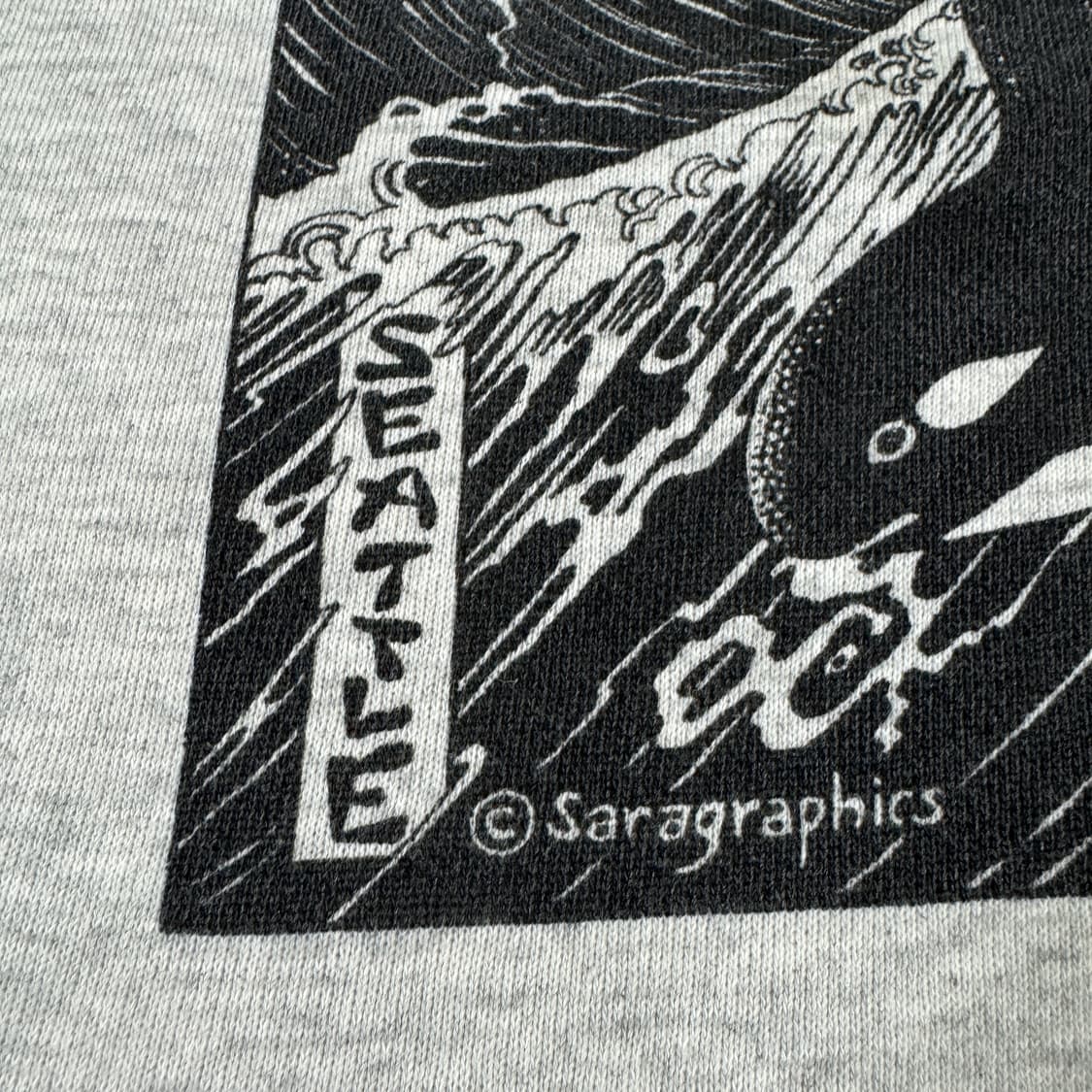 빈티지 90s 범고래 아트 스웨셔츠 Art Sweatshirt 상품이미지4