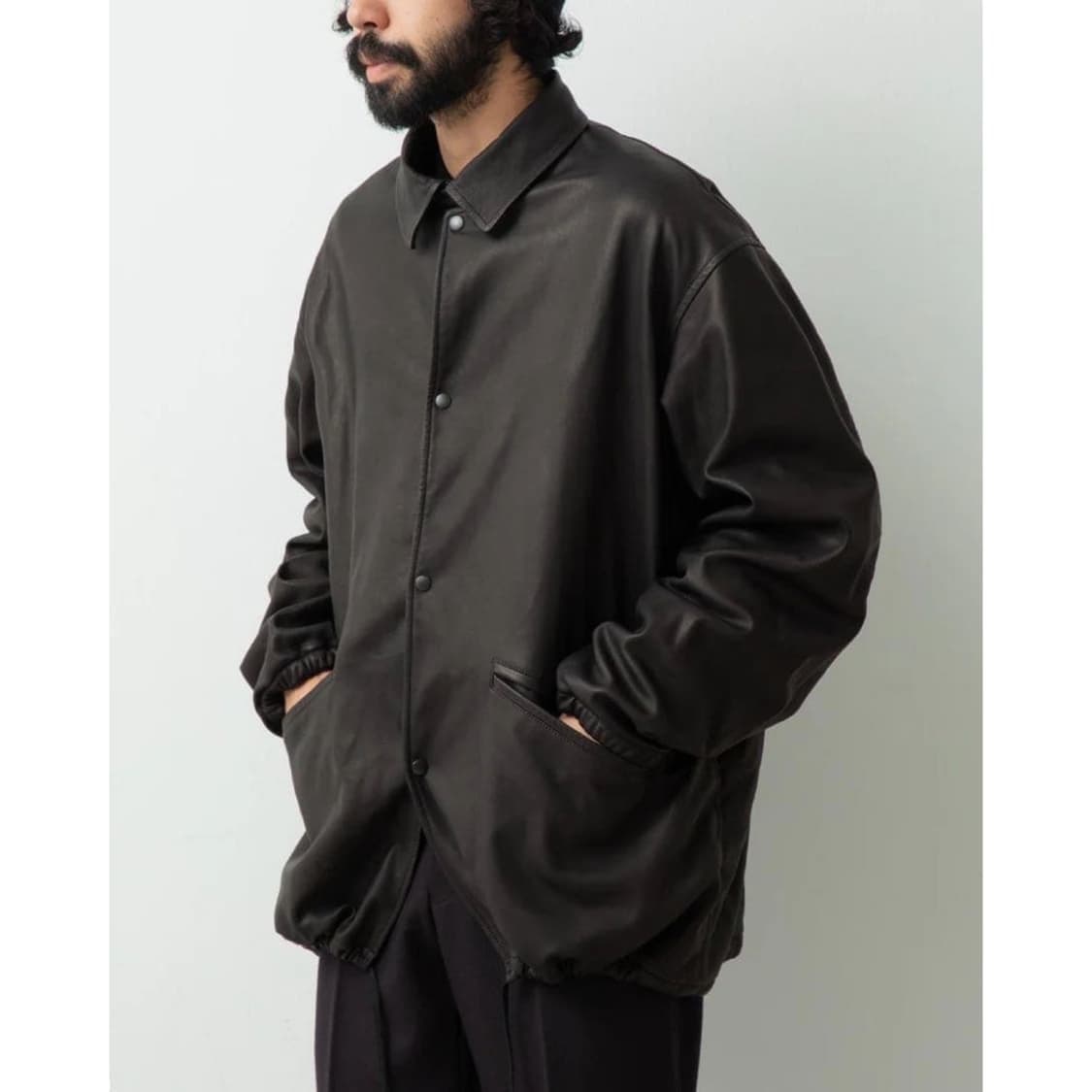 24aw 양가죽 코치자켓 상품이미지1