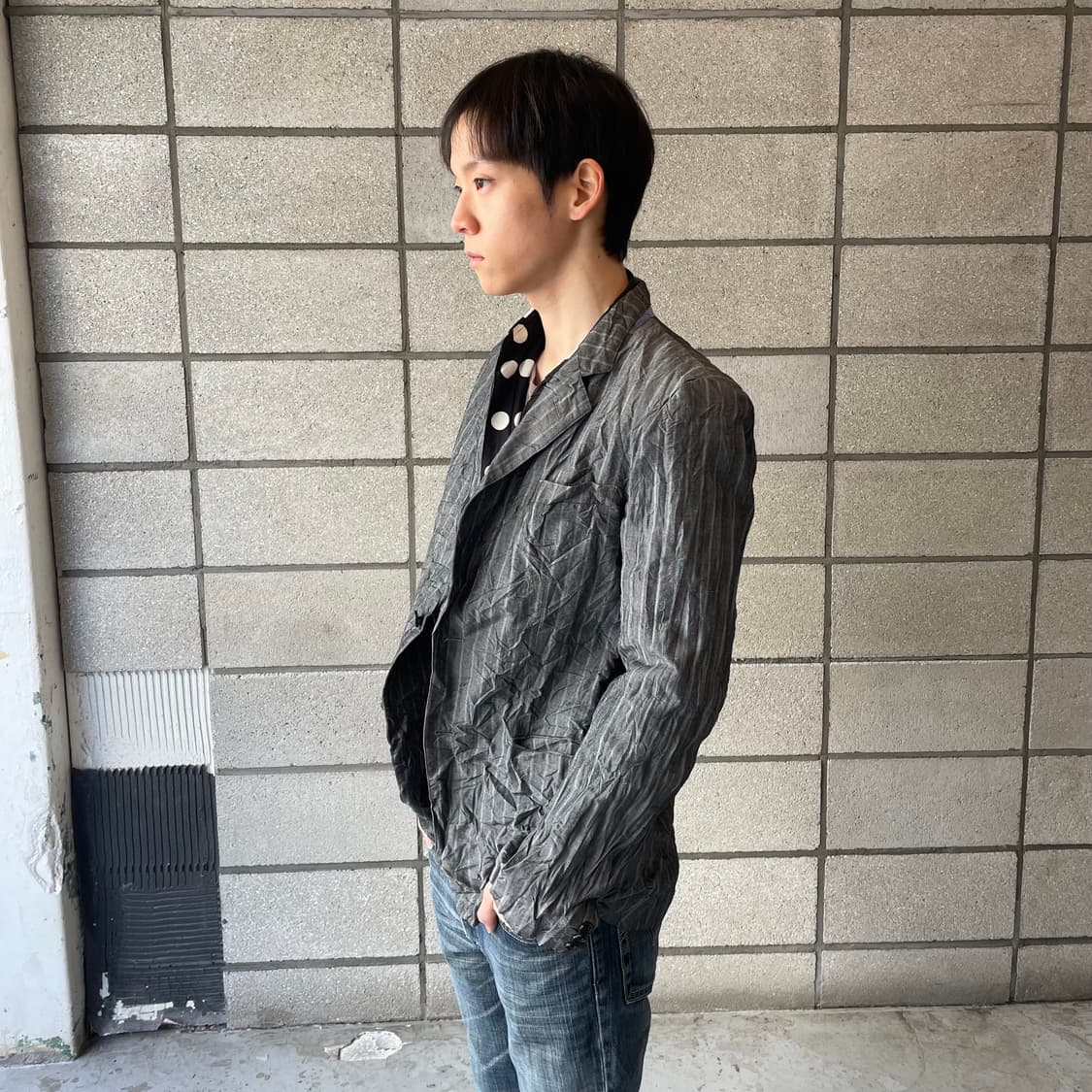 준야와타나베 주름가공 자켓 상품이미지2